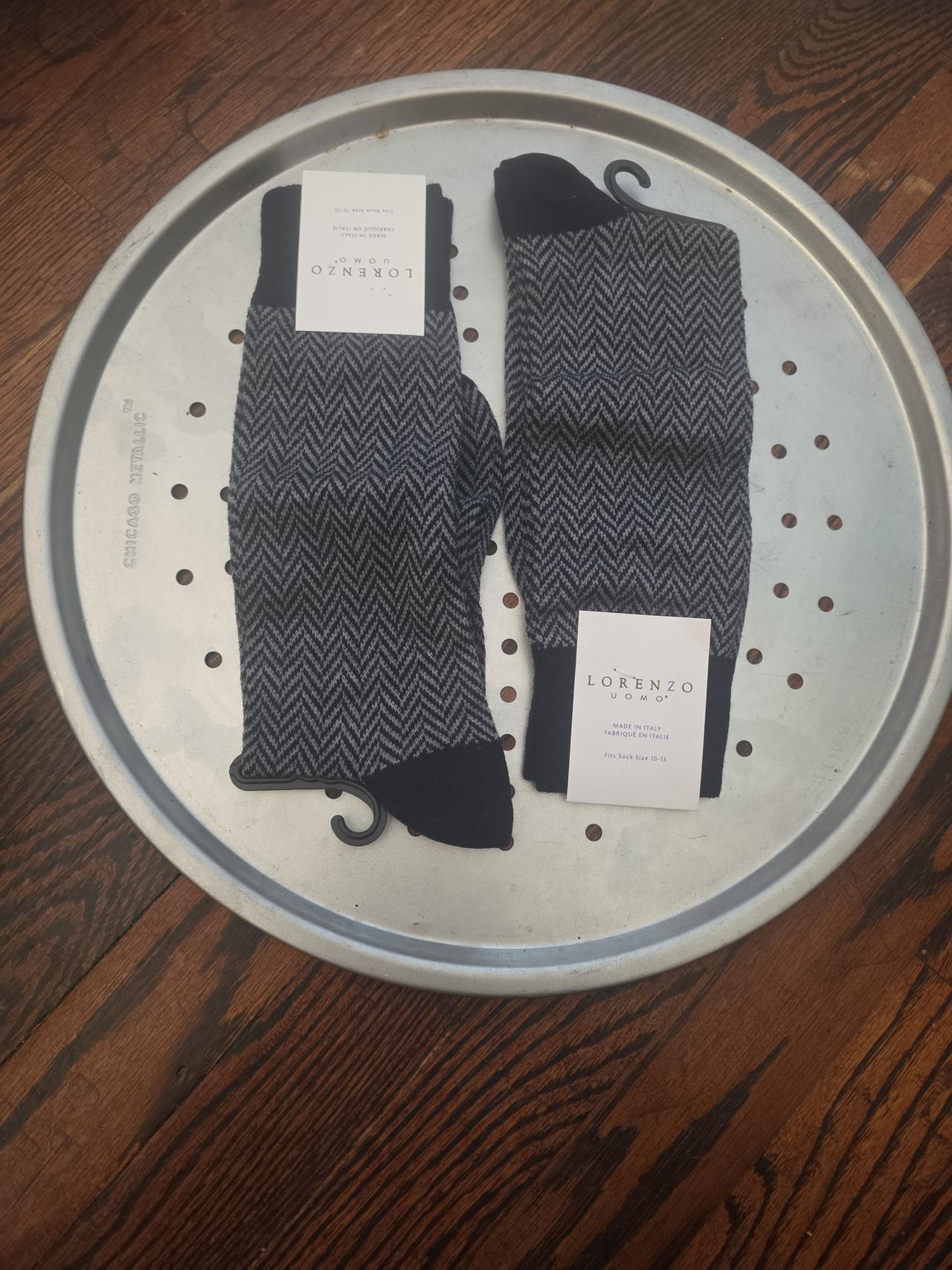 Lorenzo Uomo Herringbone Dress Socks