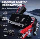 Jump Starter w/ Air Compressor Tire Inflator Portable Power Bank LED Light USB C - Image 2