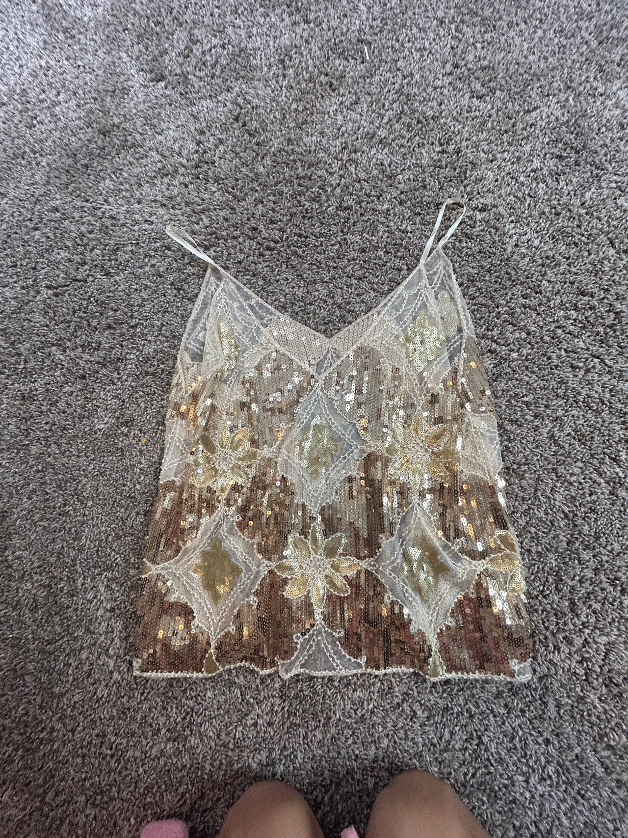 Sequin Embellished Cami Top