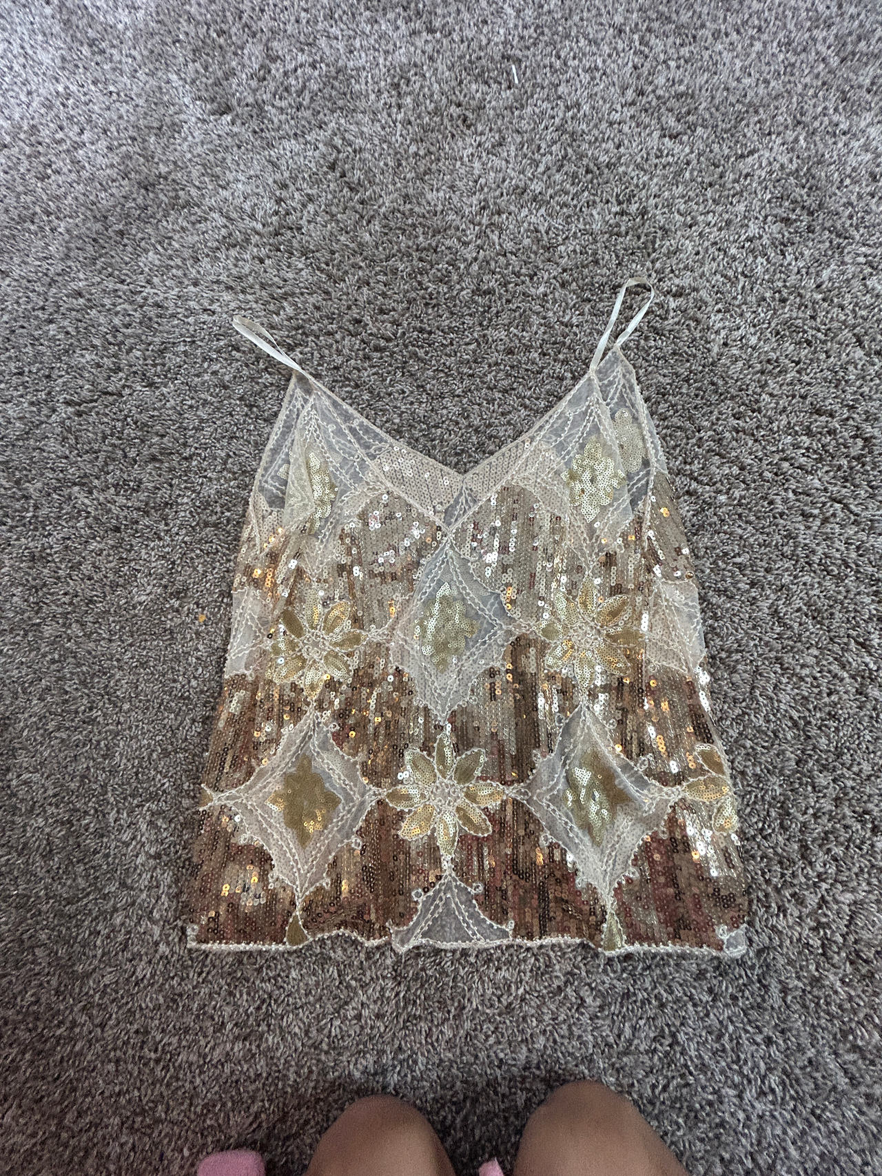 Sequin Embellished Cami Top