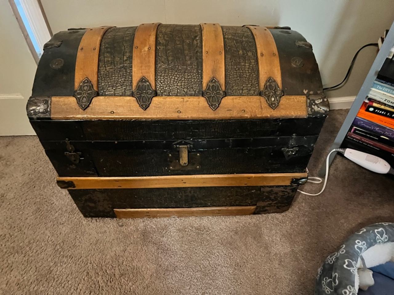 Antique Dome Top Steamer Trunk