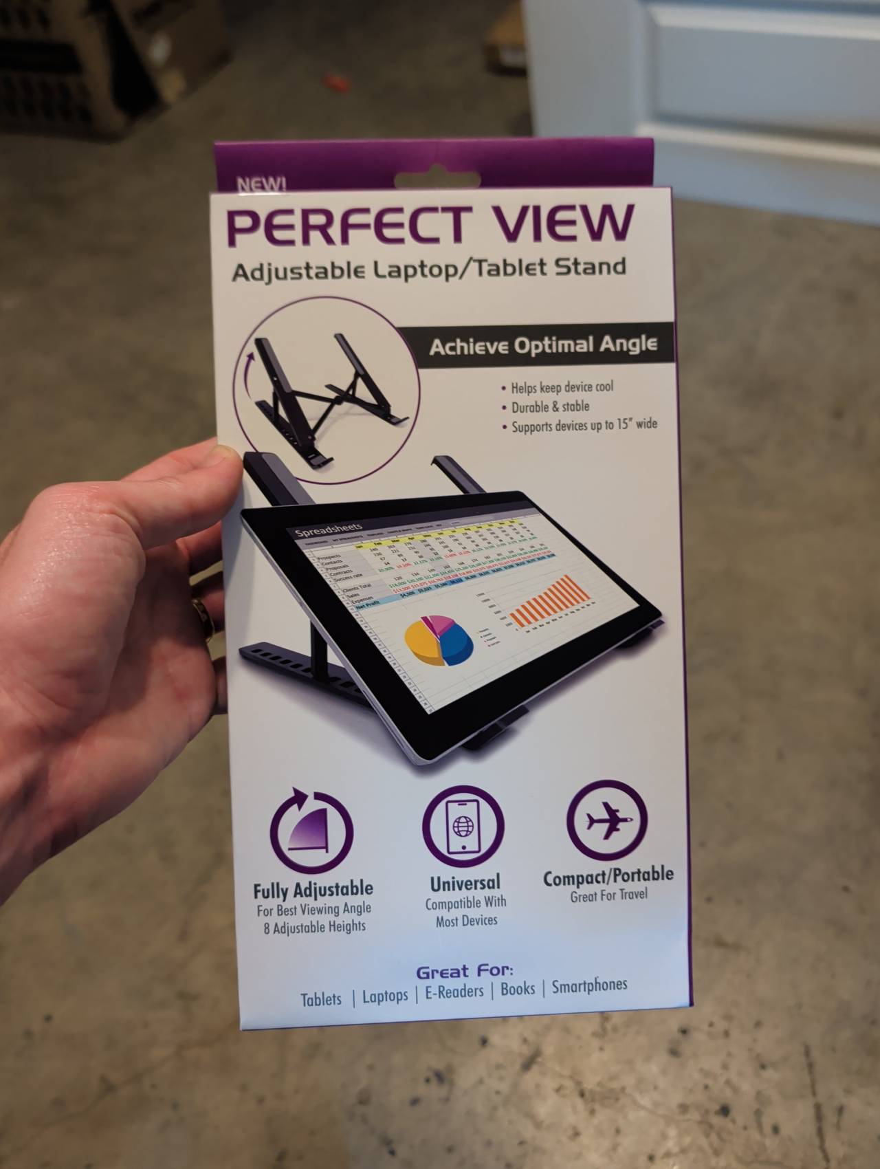 Perfect View Adjustable Laptop/Tablet Stand
