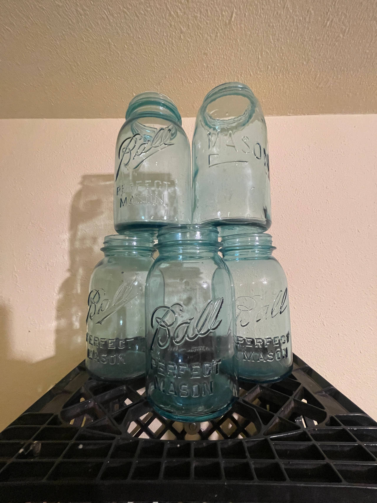 Ball Perfect Mason Blue Glass Jars