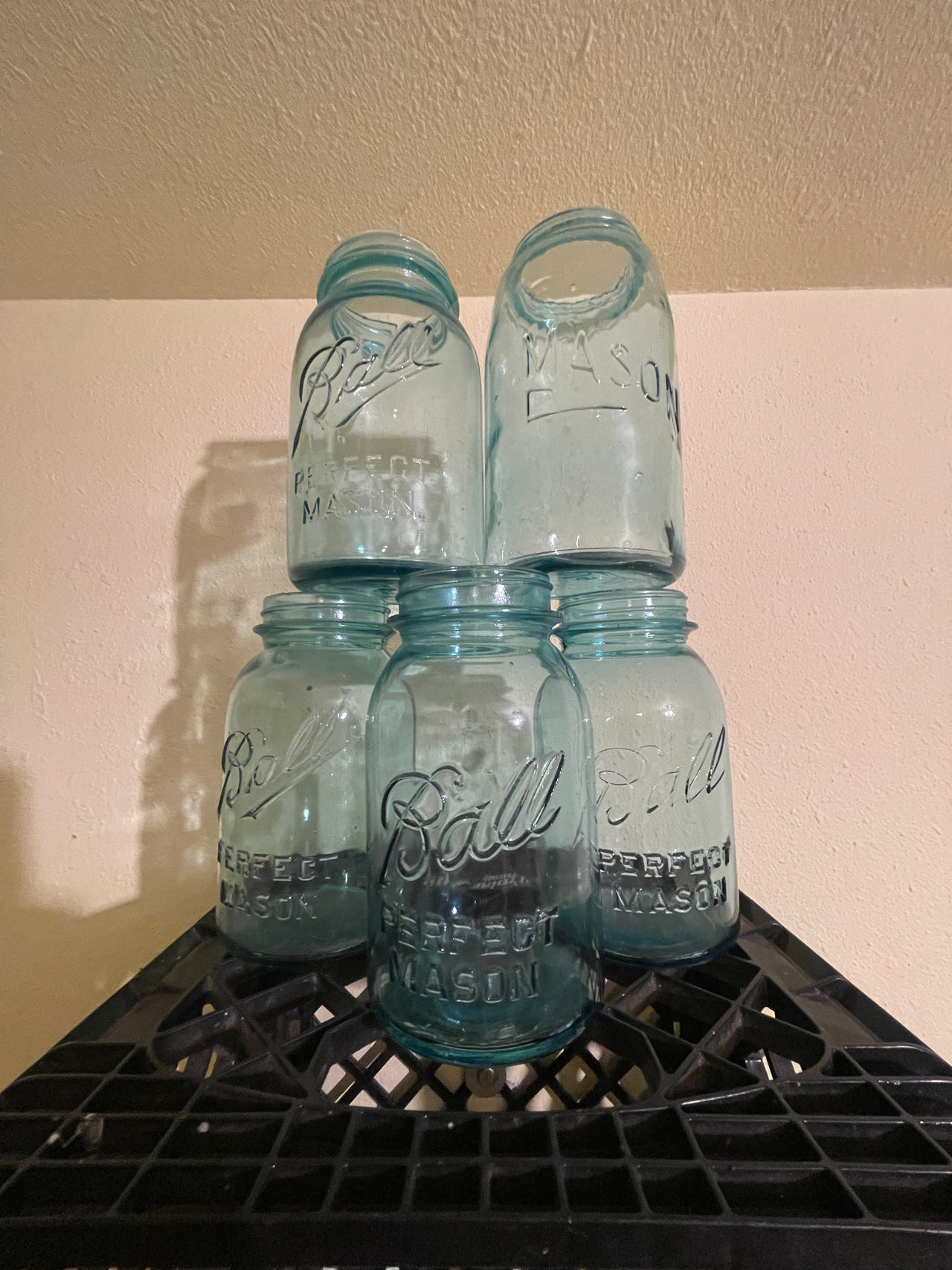 Ball Perfect Mason Blue Glass Jars