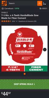Diablo HardieBlade 7-1/4 in. Fiber Cement Saw Blade - Image 2