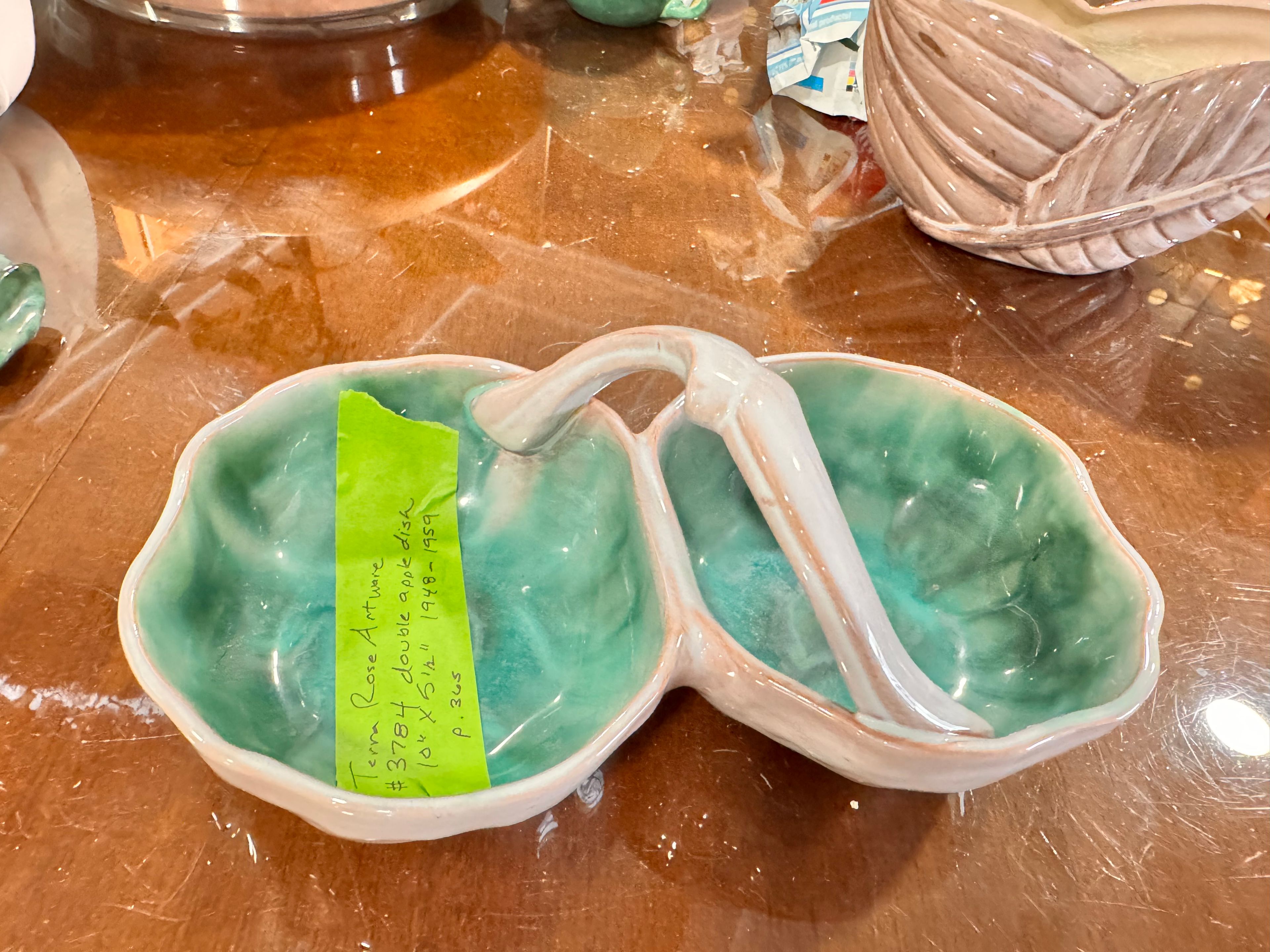 Vintage Stangl Pottery Terra Rose Double Bowl w/Handle #3784 - Image 4