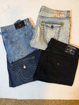 True Religion Men's Denim SHORTS Bundle Size 40-42 - Image 1
