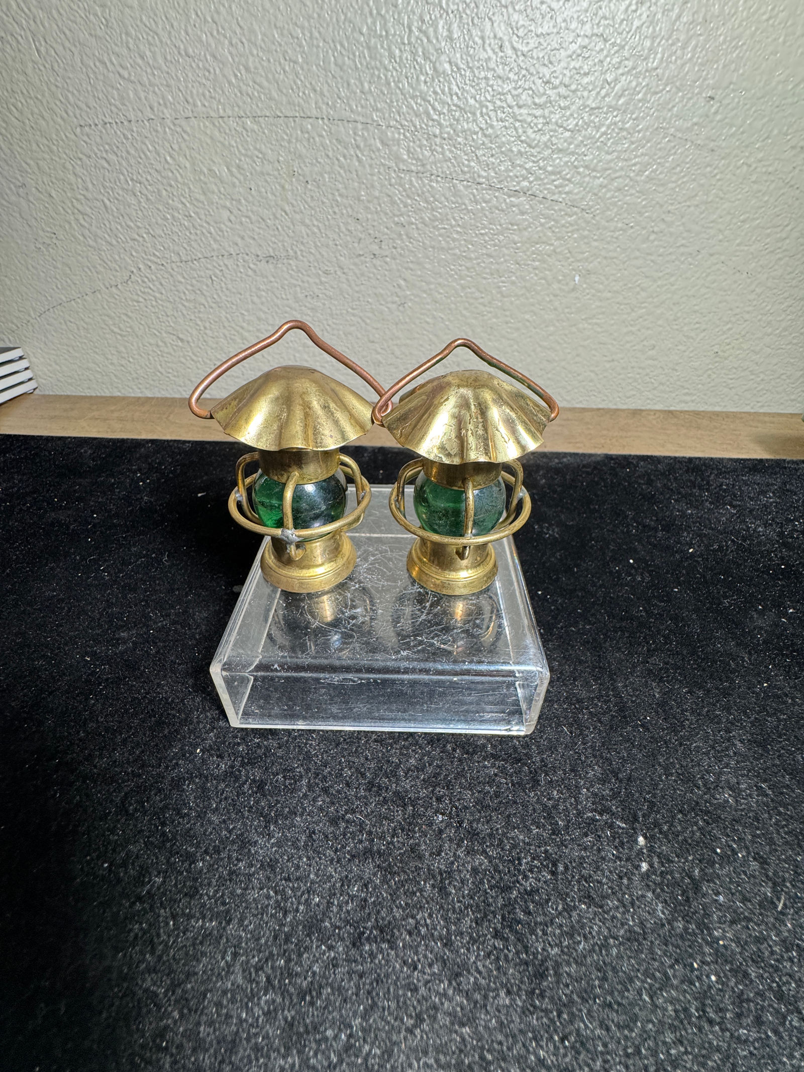 Vintage Brass Lantern Salt and Pepper Shakers