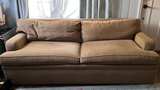 Brown Fabric Sofa - Image 1