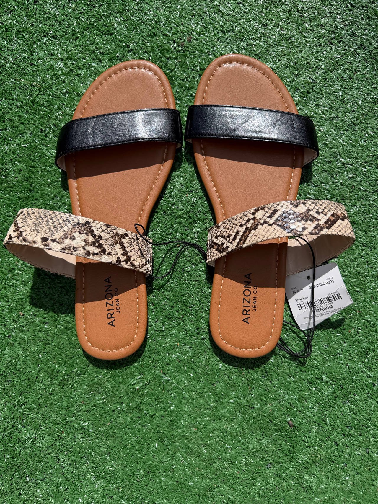 Arizona Jean Co. Snake Multi Slide Sandals