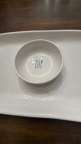 Rae Dunn Chip & Dip Ceramic Serving Tray - Image 2