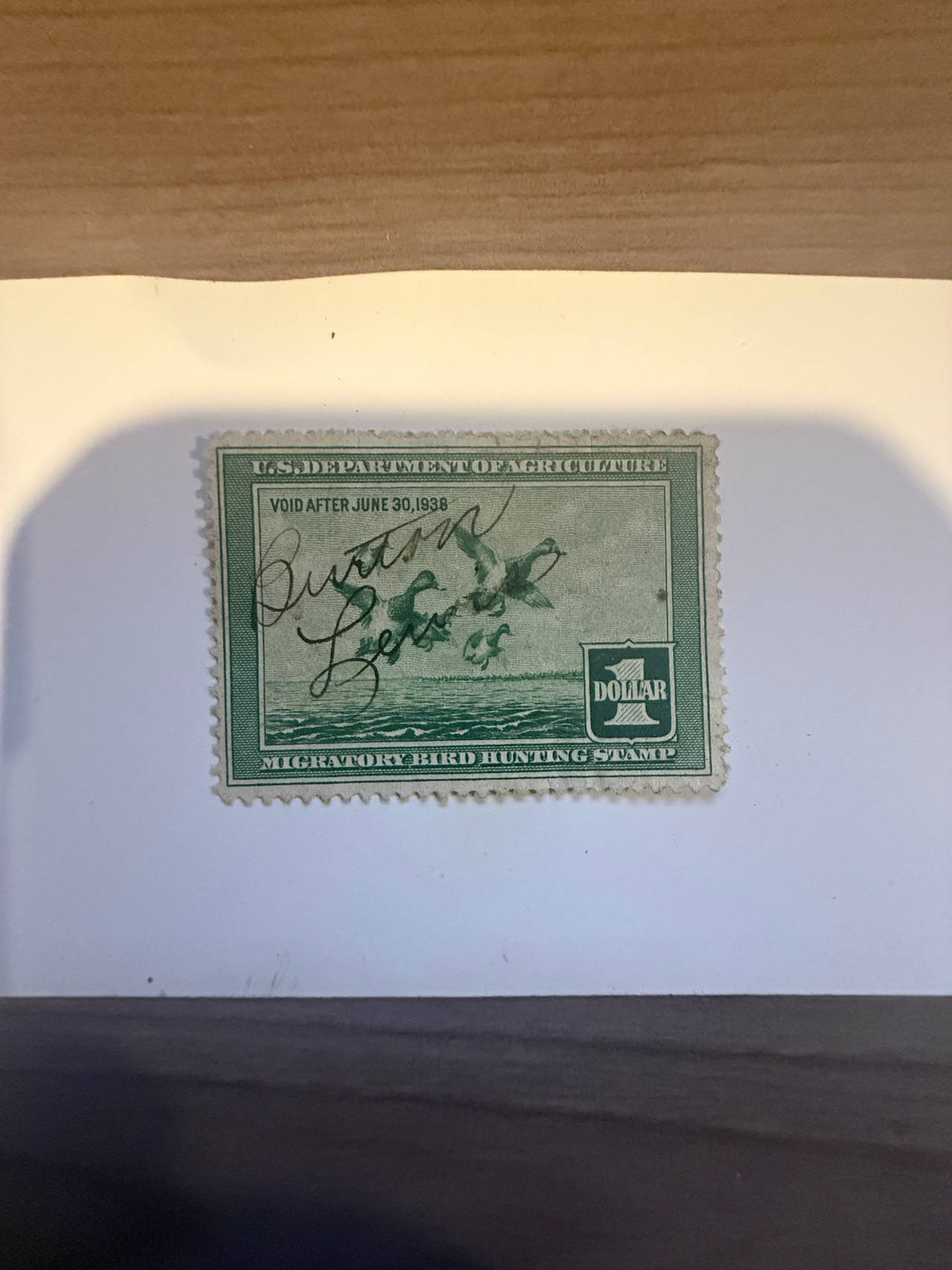 1937 $1 Federal Duck Stamp RW4 artist signed! Beautiful must see