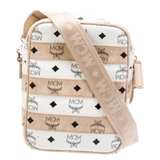 MCM Visetos Stark Crossbody Bag White/Tan - Image 2