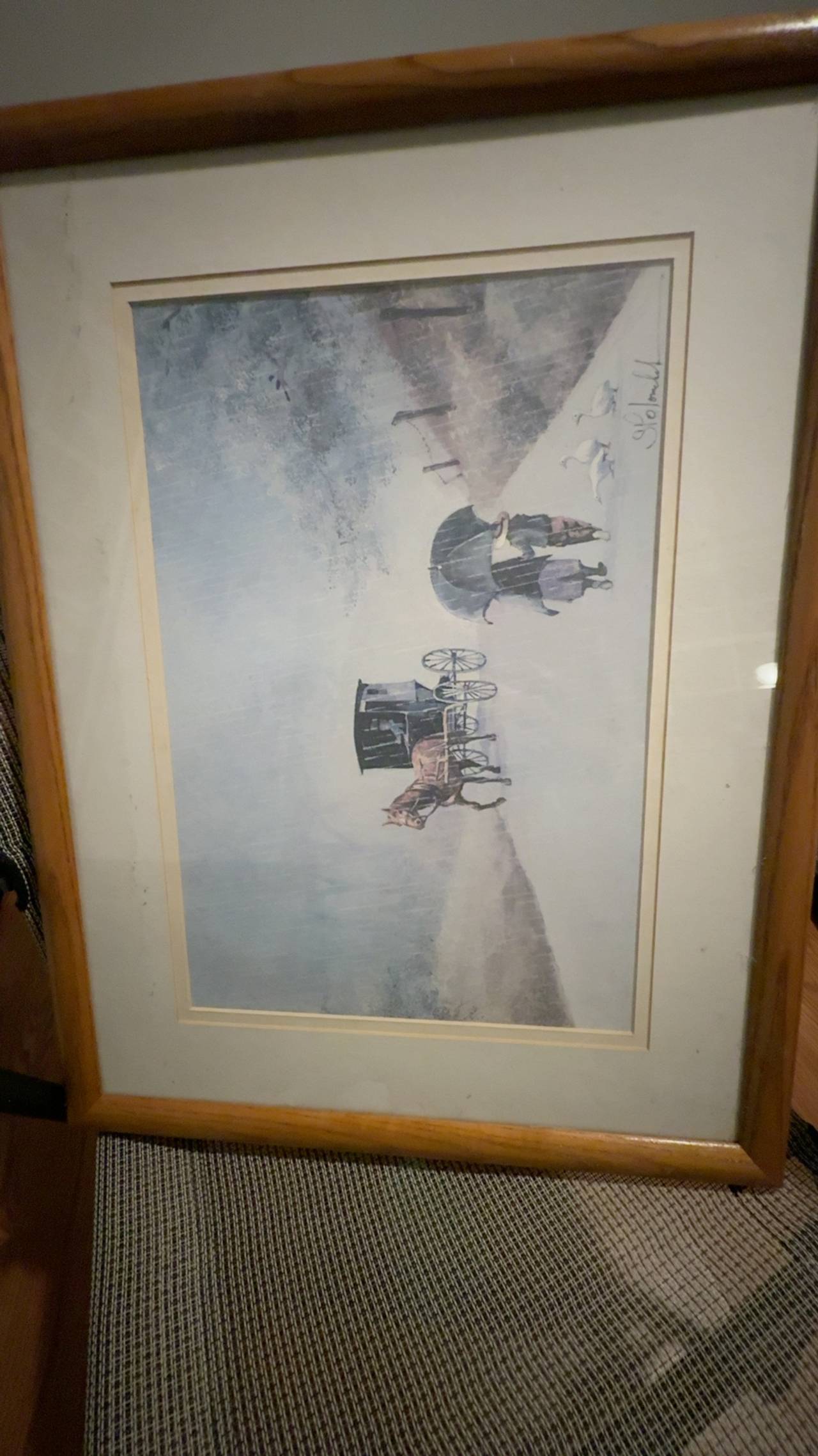 Steve Polomchak Framed Print Amish Feeding Geese