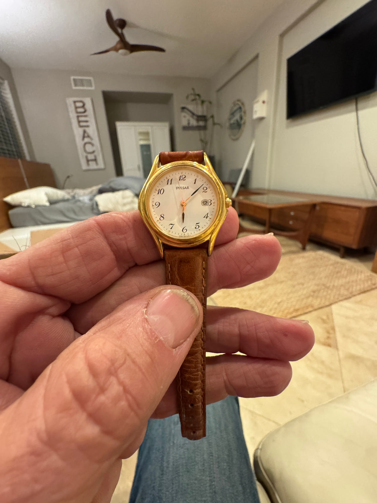 Pulsar Gold Tone Quartz Watch