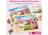 SYNARRY Large Unicorn Princess Fairy Wooden Puzzles for Girls Gift Box - Image 3