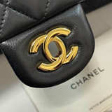 Chanel Classic Medium Double Flap Bag Black Lambskin Gold Hardware - Image 6