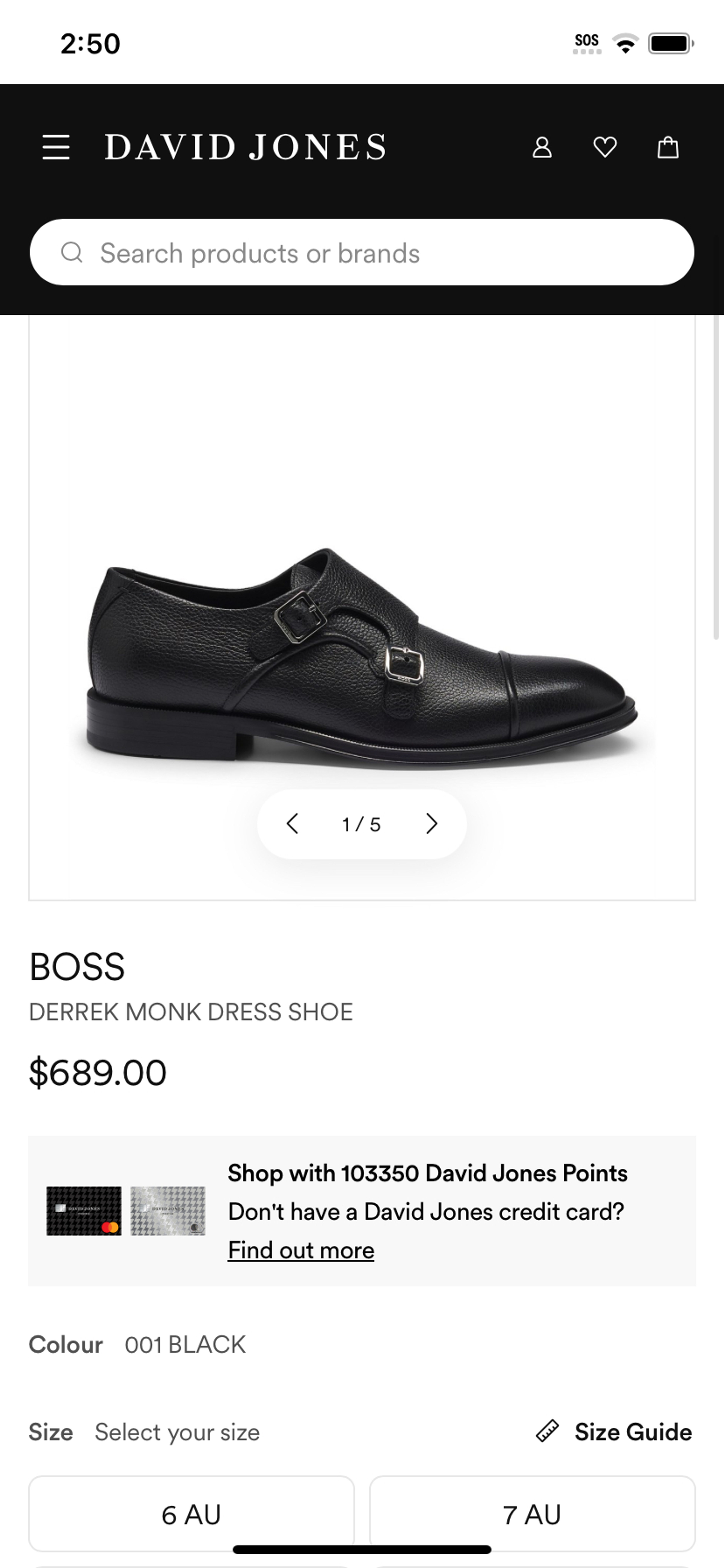 BOSS Derrek Monk Dress Shoe
