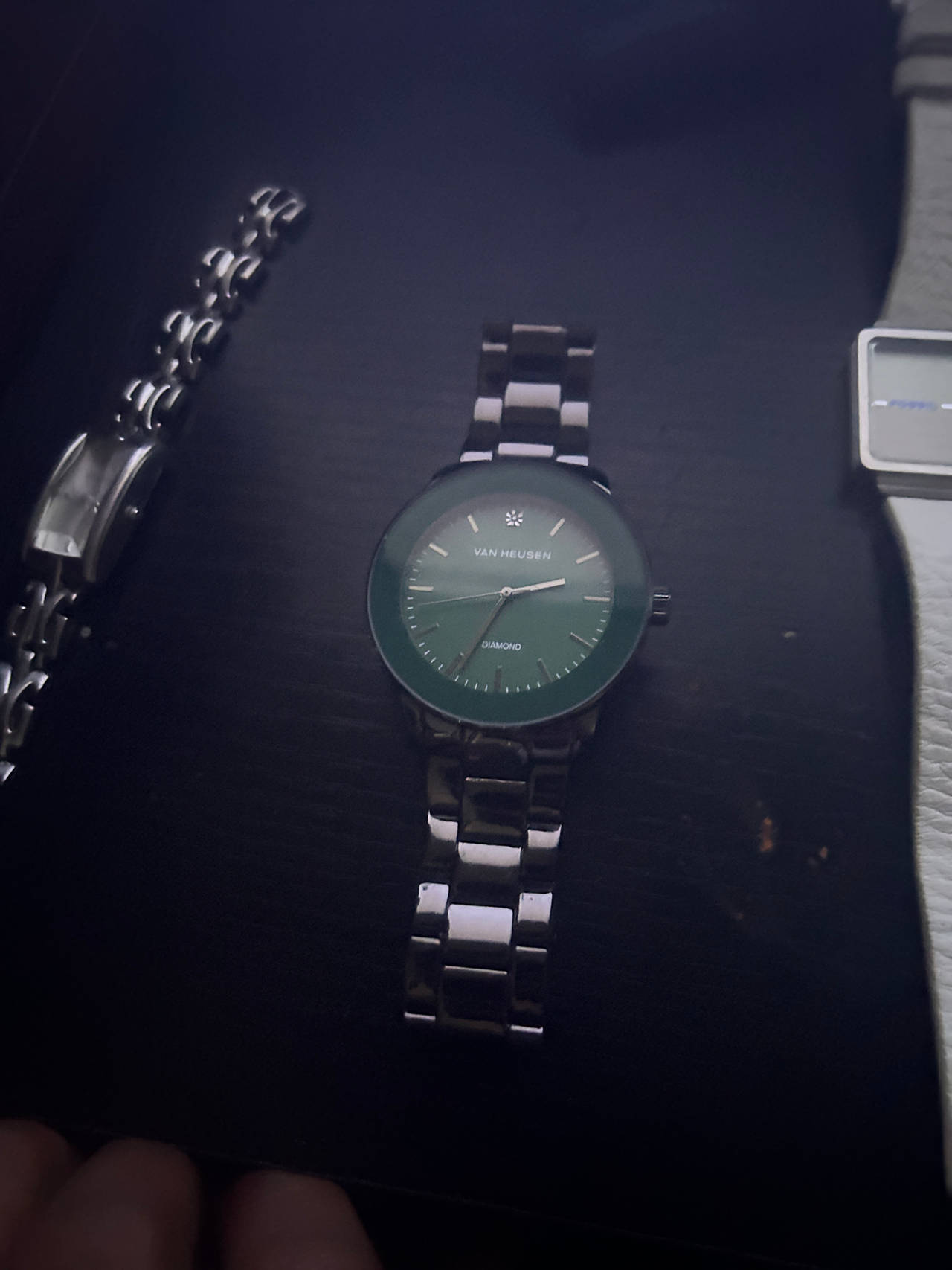 Van Heusen Diamond Accent Green Dial Watch