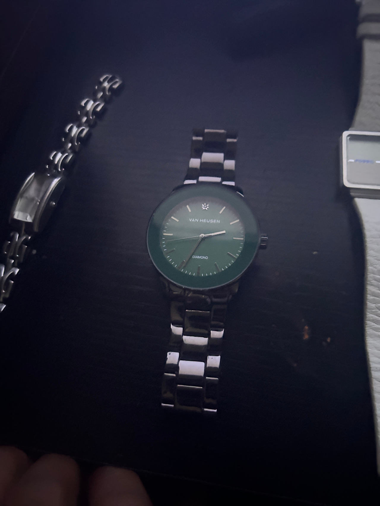 Van Heusen Diamond Accent Green Dial Watch