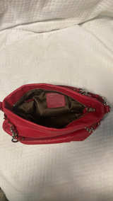 Coach Brooke Hobo Tote Red Pebbled Leather - Image 8