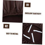 YARNOW Pu Dining Chair Covers 6pcs Stretchy Seat Protectors Home Rv Hotel - Image 3