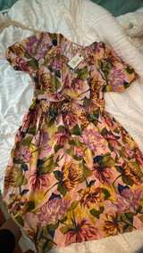 Terra & Sky Floral Short Sleeve V-Neck Dress 14W NWT - Image 2
