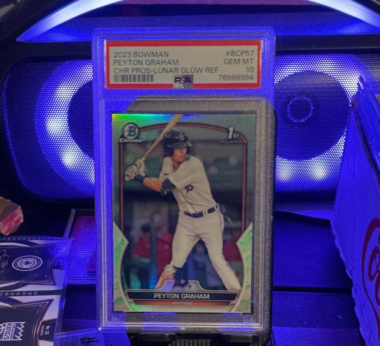 2023 Bowman Chrome Peyton Graham Lunar Glow Refractor PSA 10