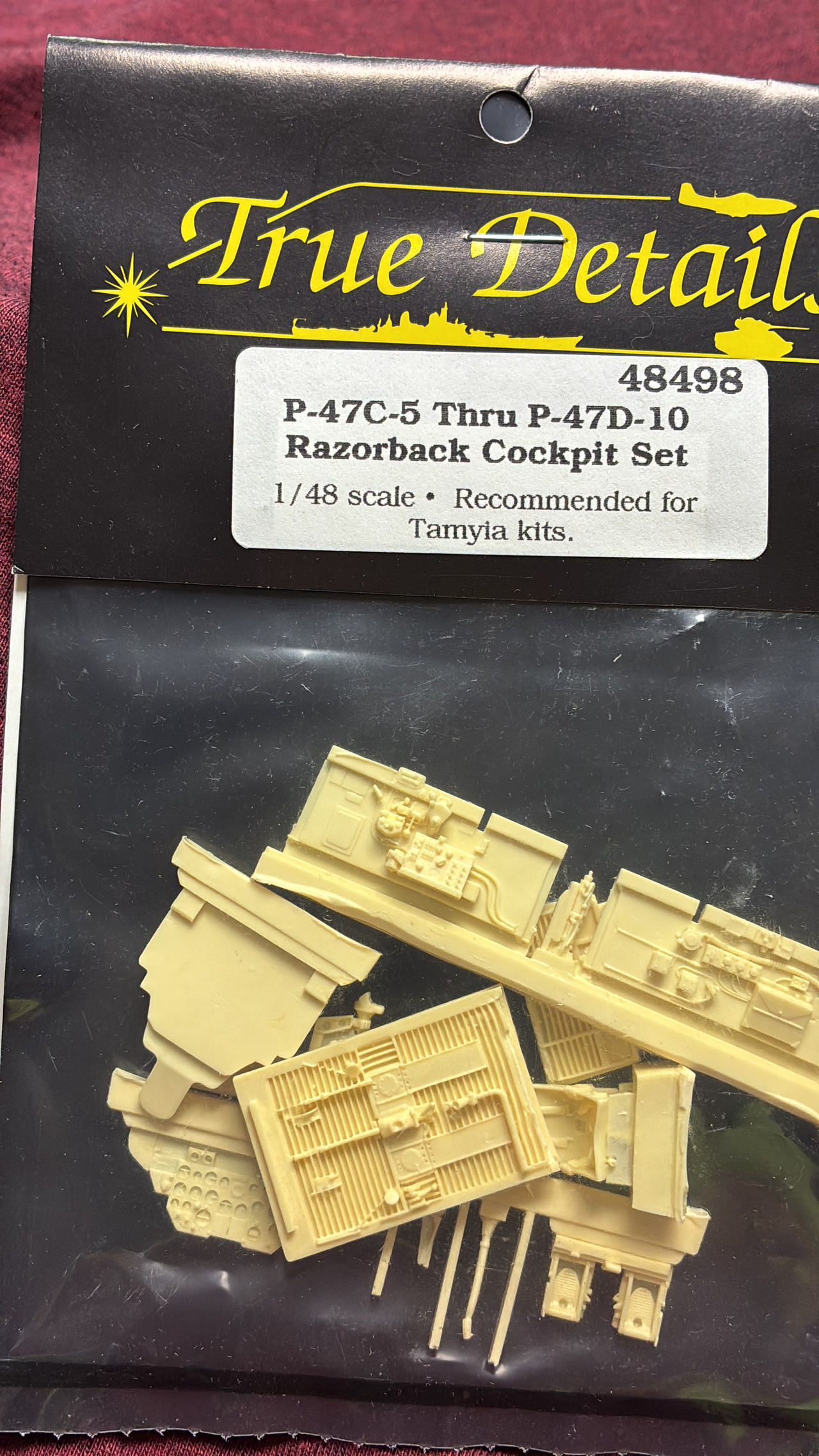 True Details 1/48 P-47C/D Razorback Cockpit Set for Tamiya