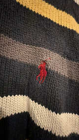 Ralph Lauren Vintage Striped Cable Knit Sweater XXL - Image 3