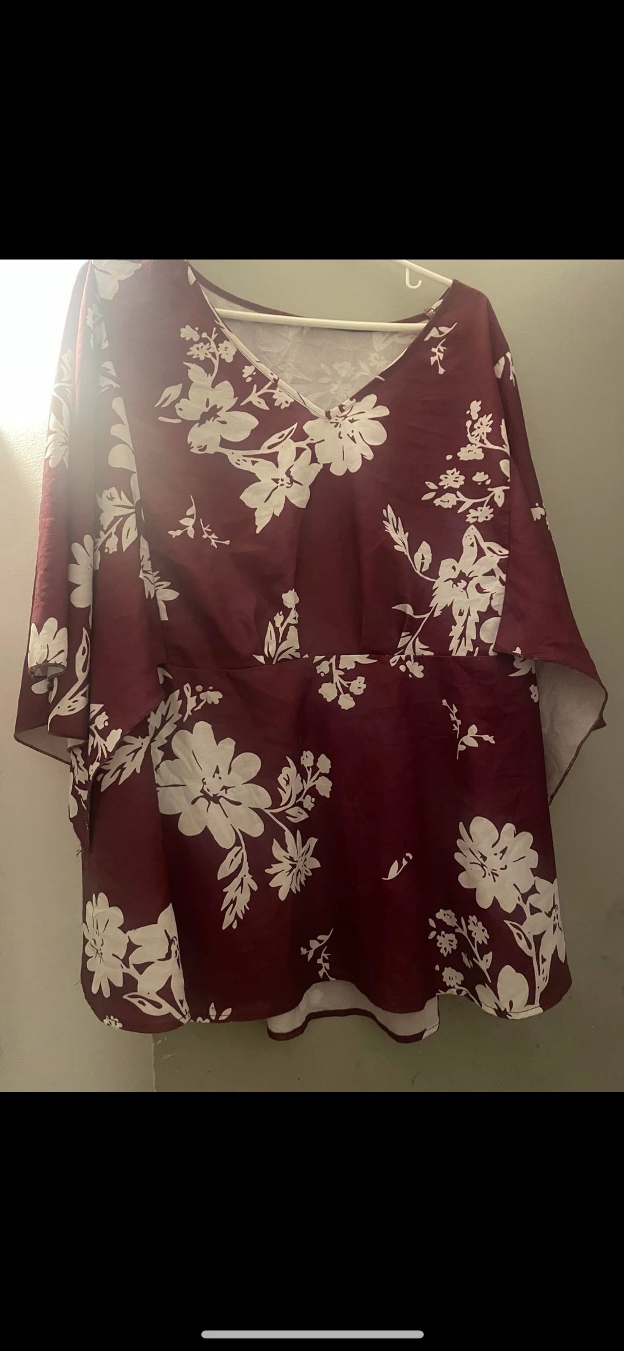 Floral Print Kaftan Top