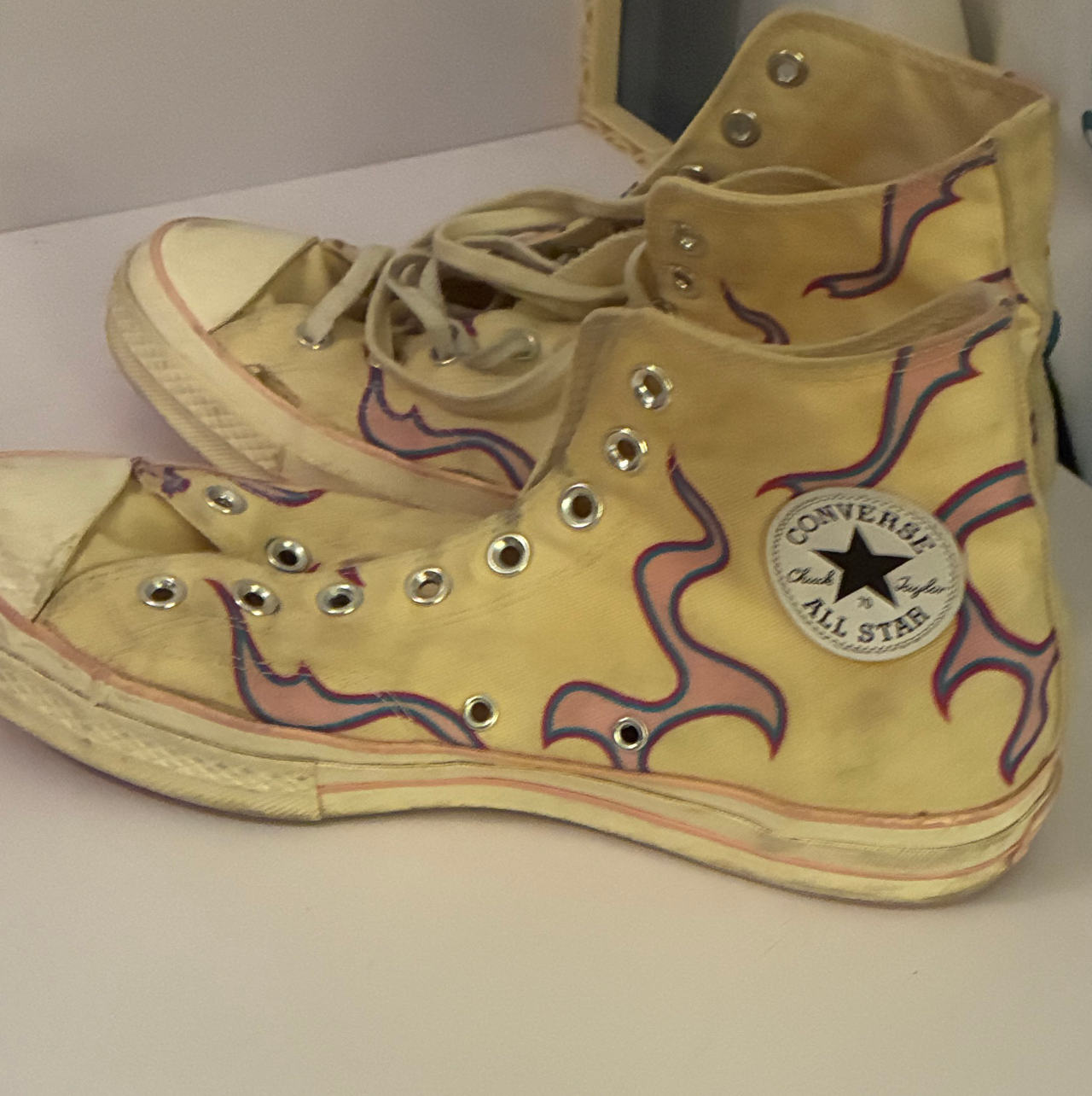 Converse x Golf Wang Chuck 70 Hi Yellow Flames Size 10