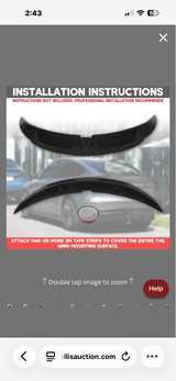 Tesla Model Y Performance Style Rear Trunk Spoiler - Matte Black - Image 3
