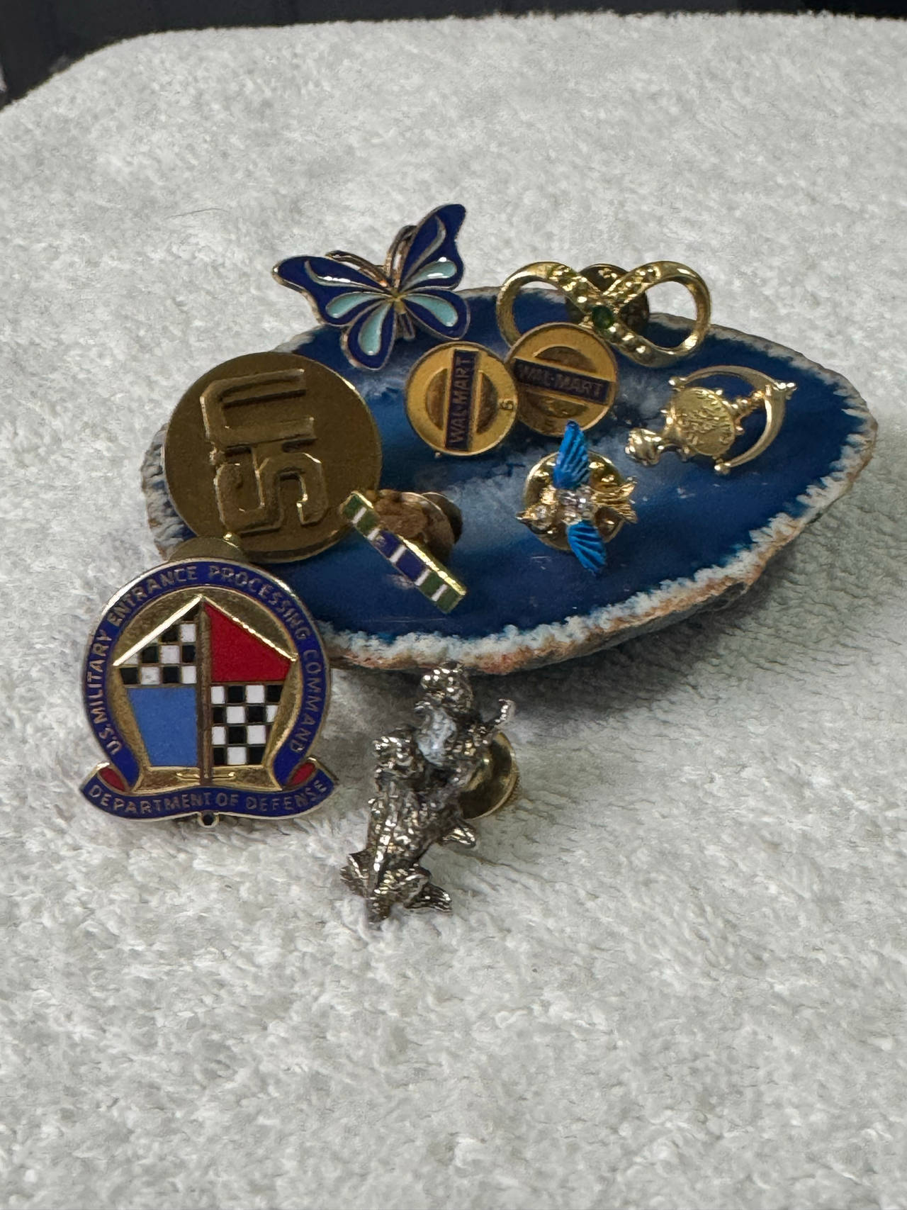 Assorted Lapel Pin Lot with Military and Corporate Pins