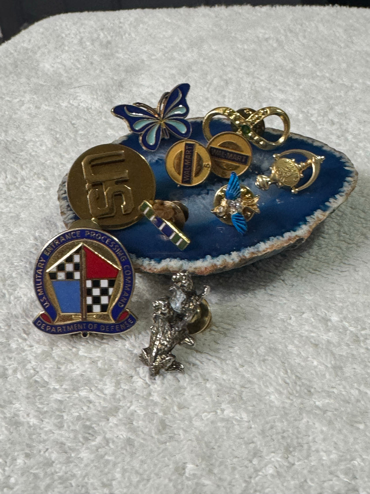 Assorted Lapel Pin Lot with Military and Corporate Pins