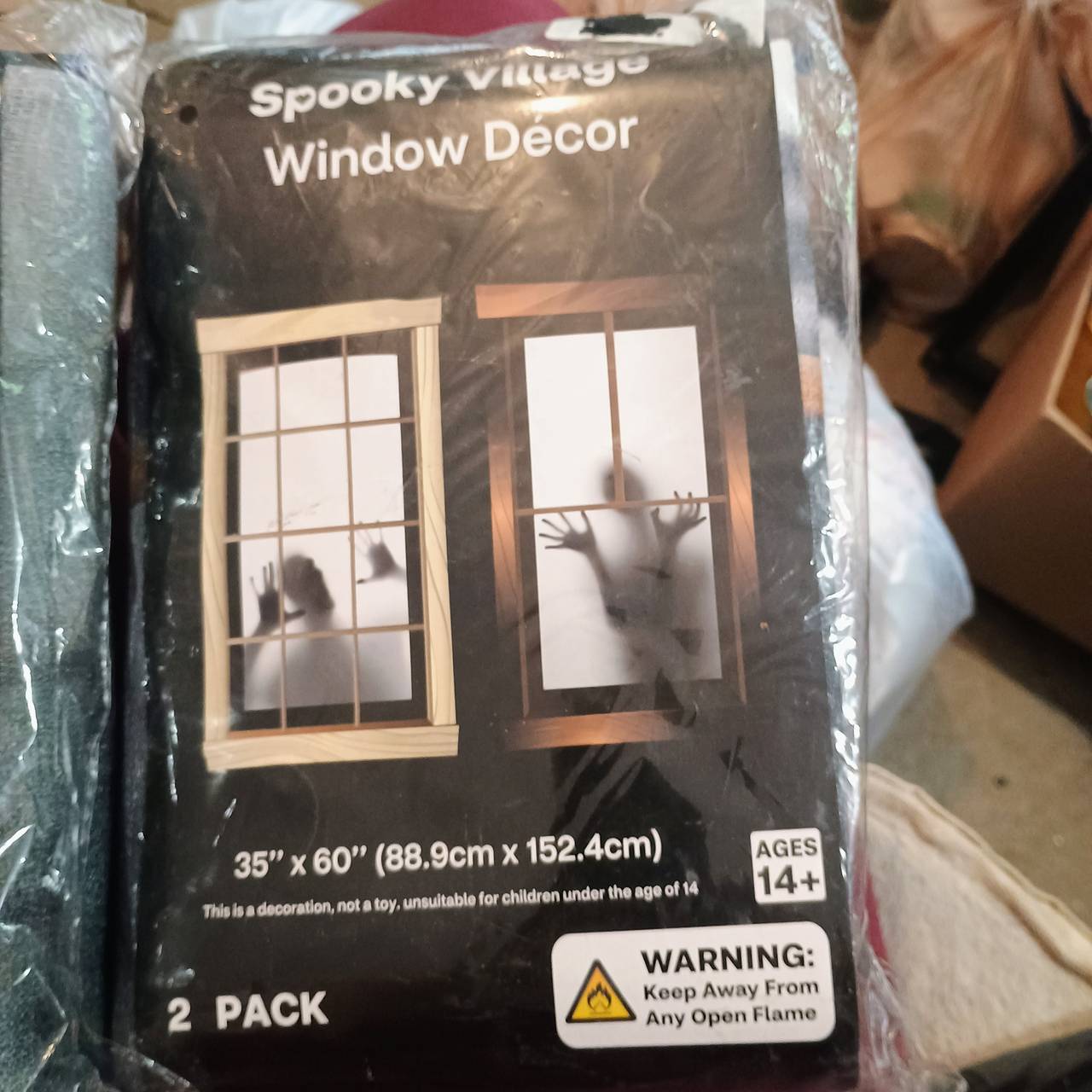 Spooky Village Window Decor Silhouette Posters