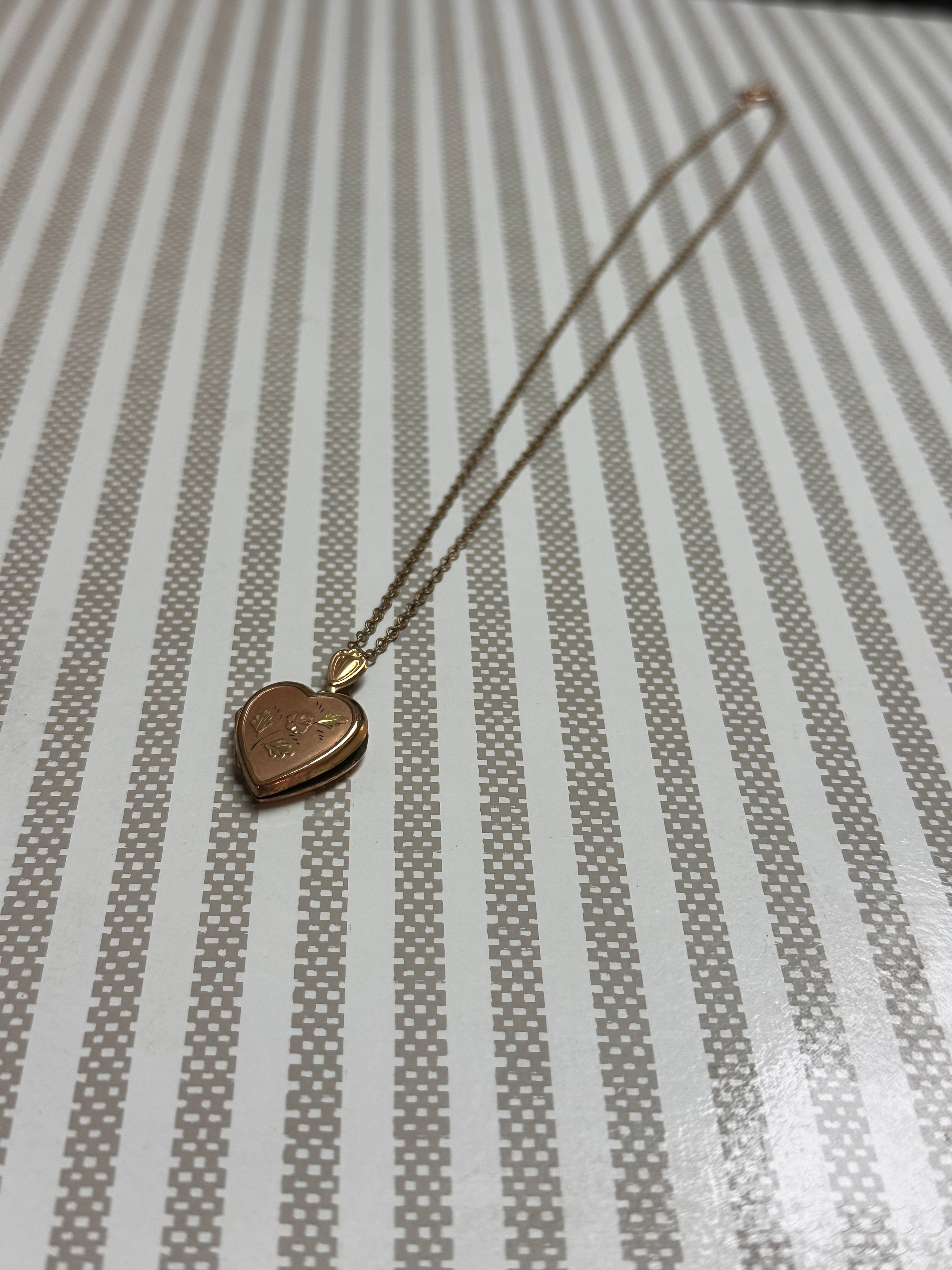 Vintage Heart Locket Pendant - Image 7