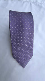 Nordstrom Men's Shop Purple Polka Dot Silk Tie - Image 2
