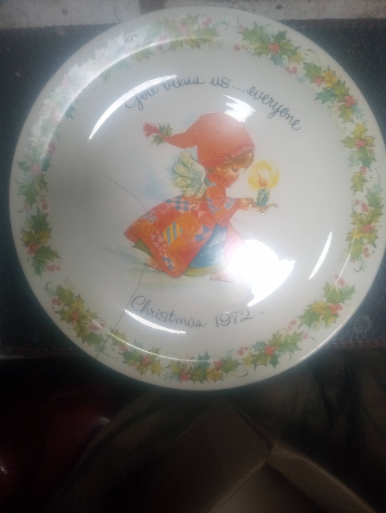 Ferrandiz 1972 Christmas Plate God Bless Us Everyone
