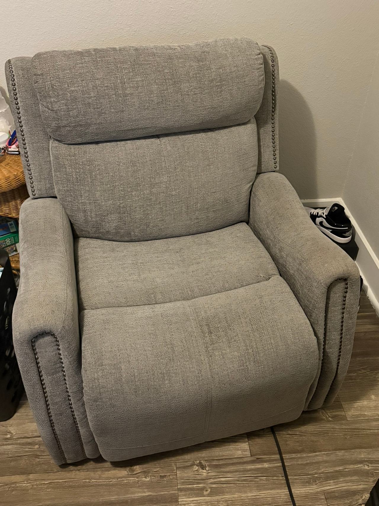 Gray Fabric Recliner Chair