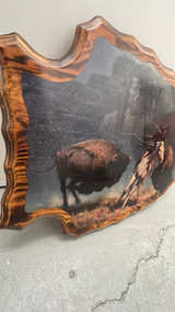 Native American Buffalo Painting Wall Art - Image 2