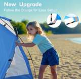 1-2 Person Beach Tent Sun Shelter Canopy UPF 50+ Waterproof Blue - Image 6
