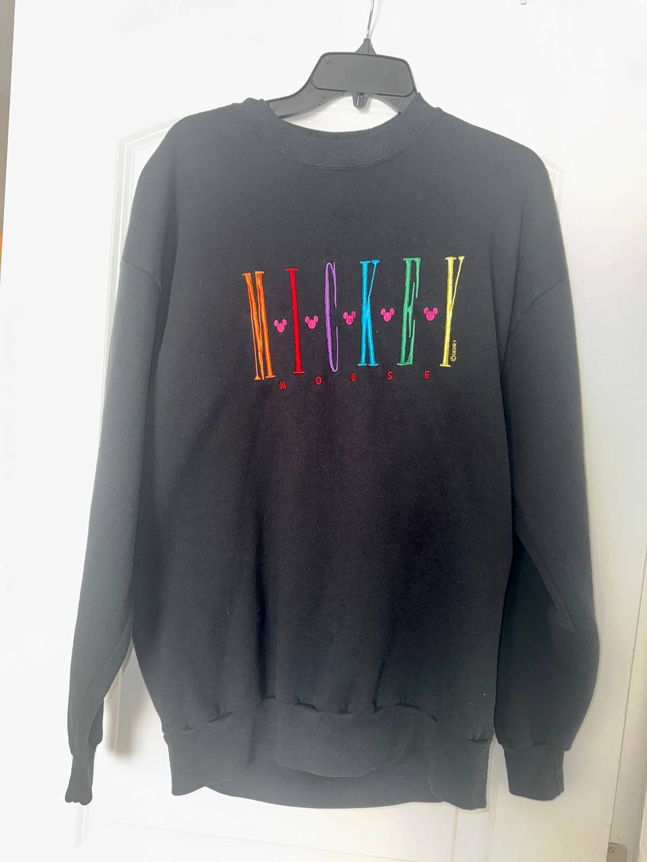 Vintage Disney Mickey Mouse Multi-Color Embroidered Sweatshirt
