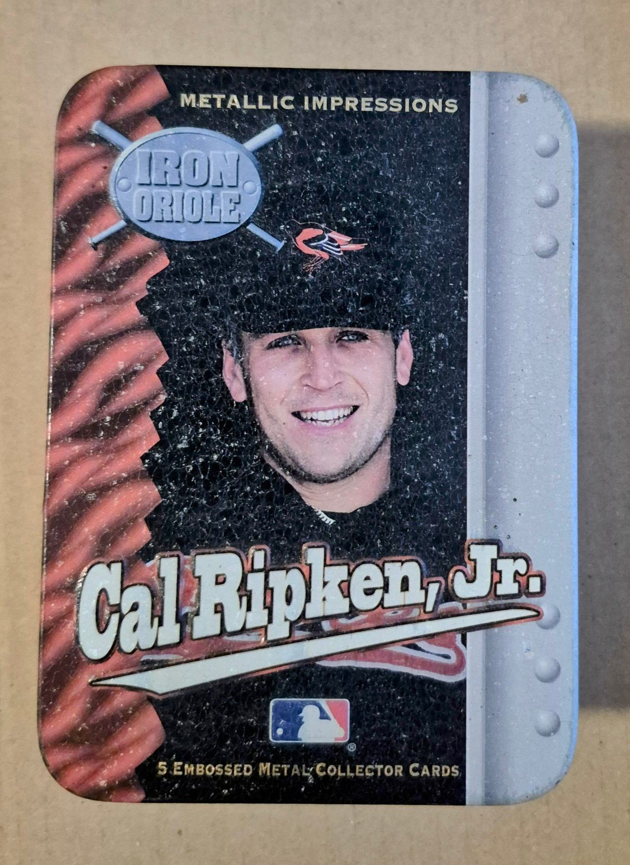 Metallic Impressions Cal Ripken Jr. Iron Oriole Metal Cards Tin