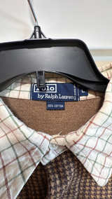 Polo Ralph Lauren Houndstooth Long Sleeve Polo Shirt 100% Cotton - Image 2