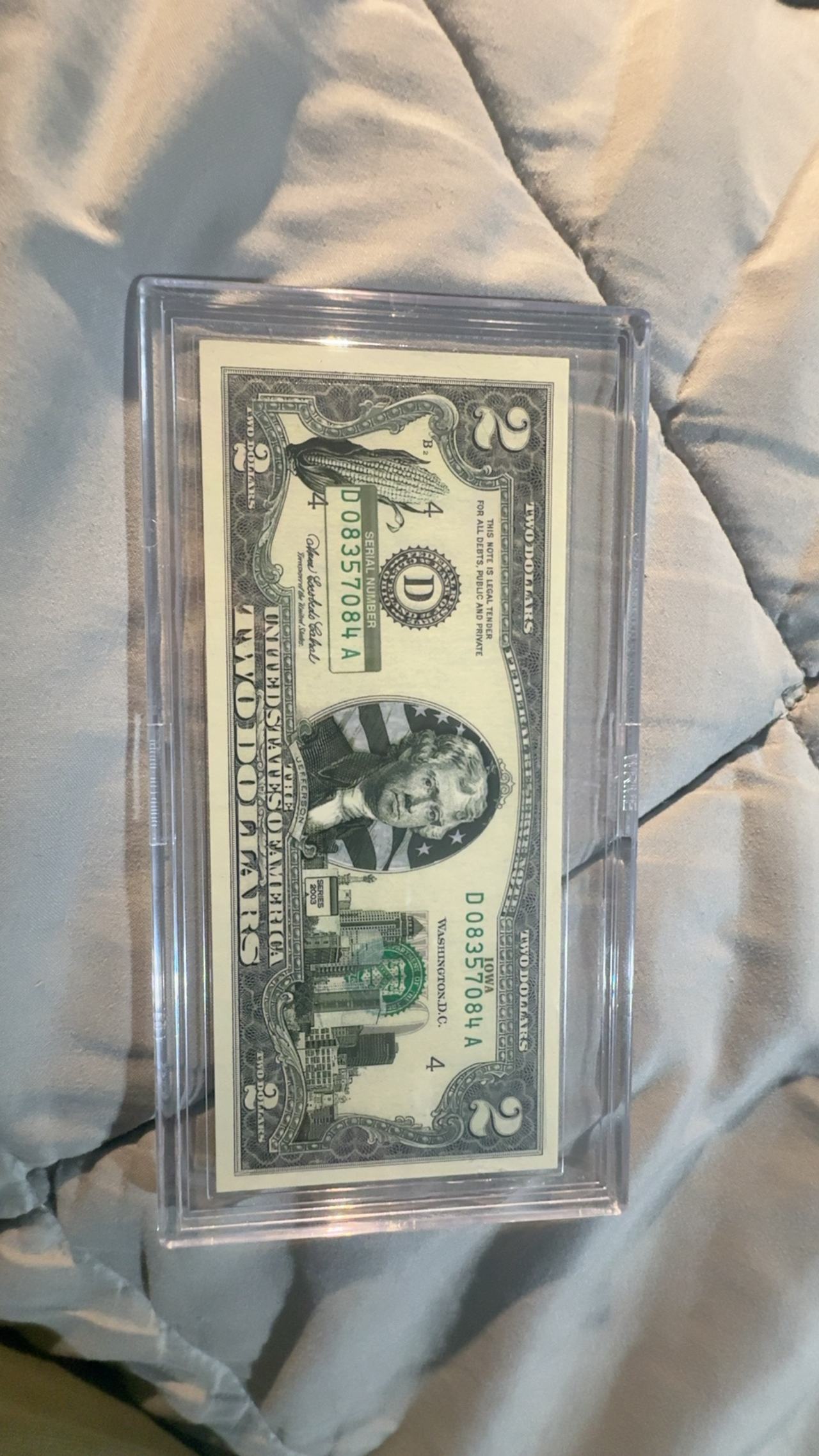 U.S. $2 Federal Reserve Note 2003 Series A Colorized