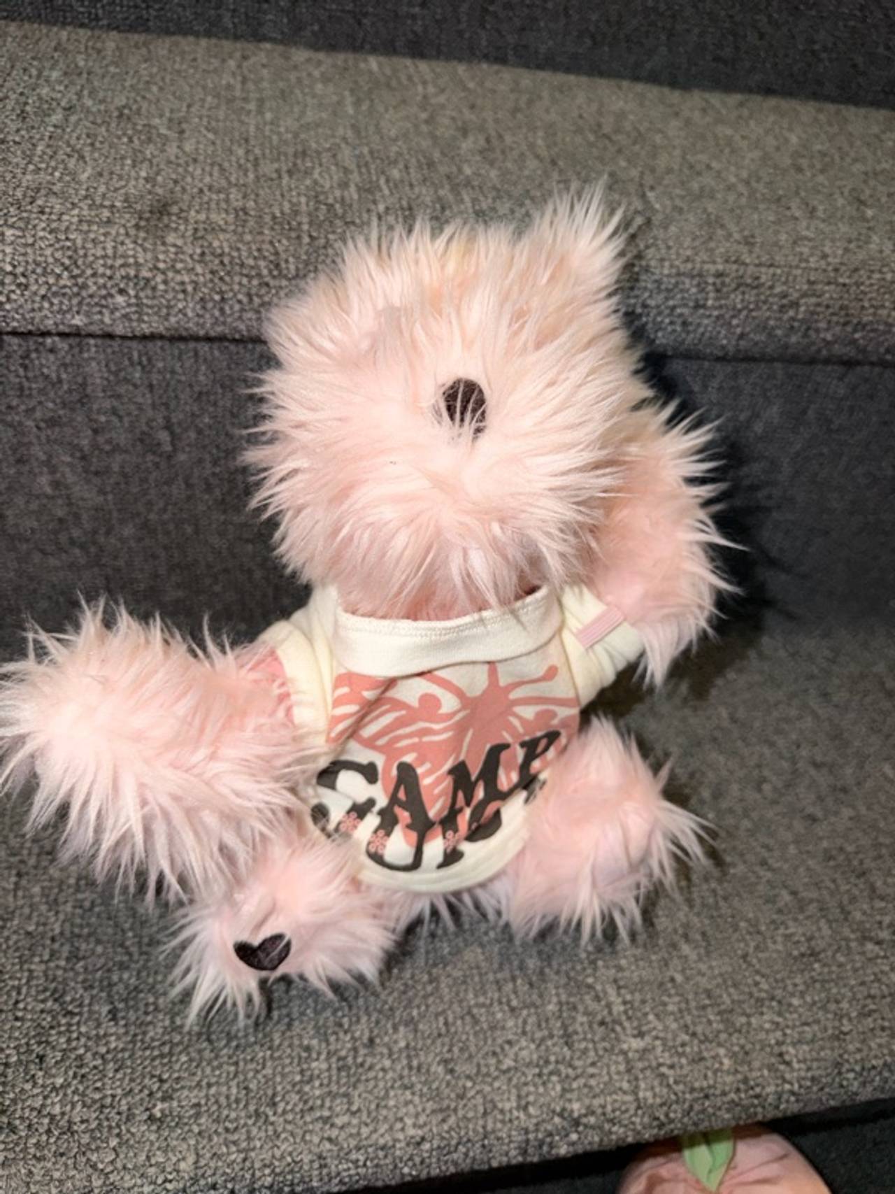 Juicy Couture Plush Dog Pink Outfit Wearing 2 Shirts 