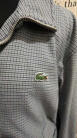 Lacoste Houndstooth Zip Bomber Jacket Black/White - Image 2