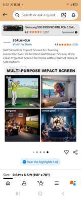 COALA HOLA Golf Simulator Impact Screen - Image 2