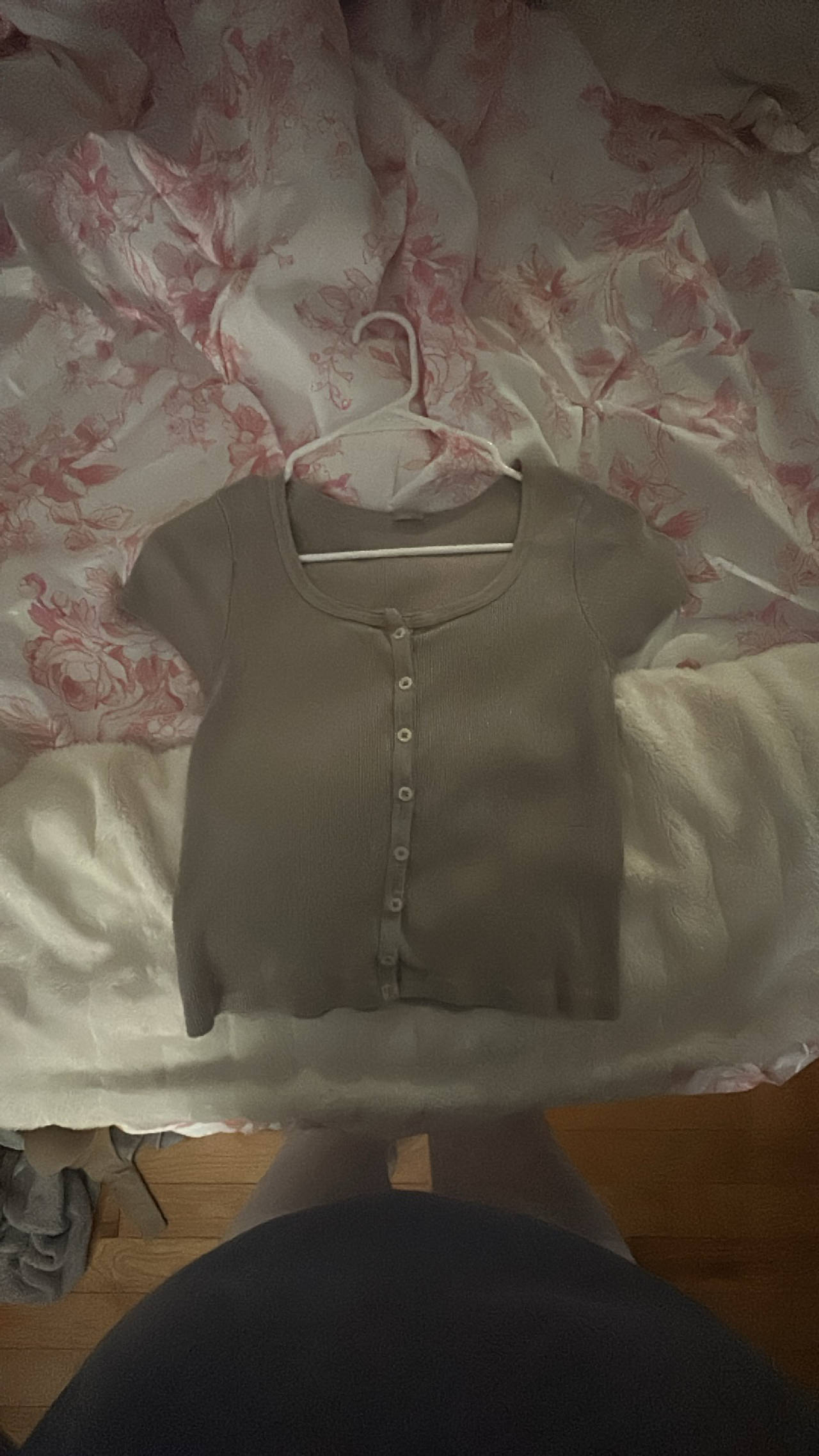 Short Sleeve Button-Up Ribbed Cardigan